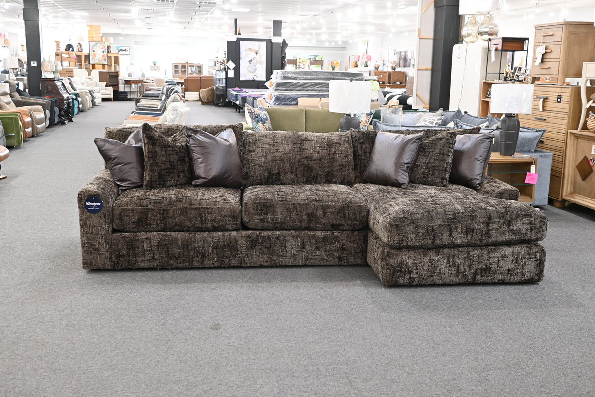 Anya 2-Piece Chaise Sectional – Luscious Chocolate