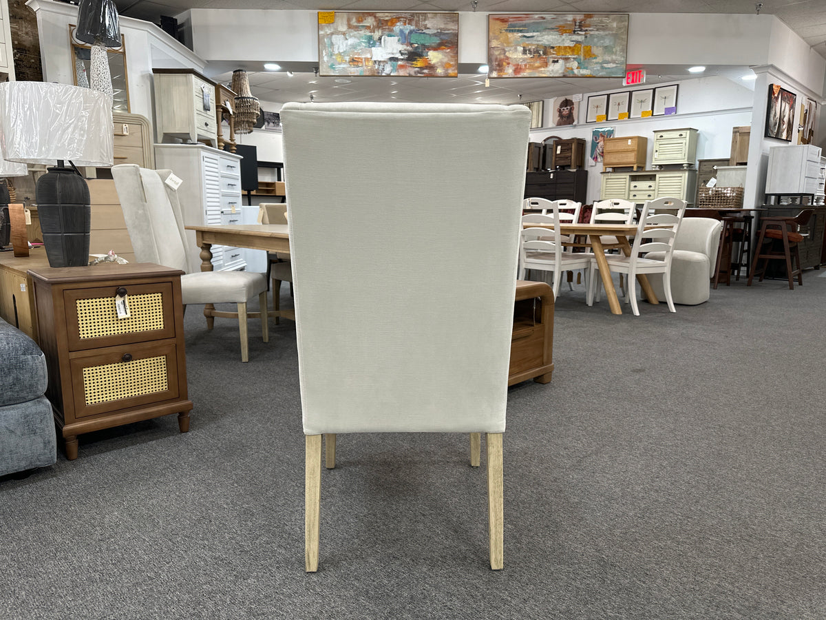 Vernon Dining Chair with Performance Fabric and Wood Base