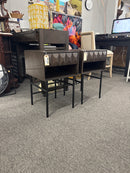 Latina Side Table with Drawer — Dark Oak