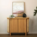 Elara Two-Door Sideboard with Cane Details – Natural