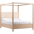 Emmalyn Upholstered Canopy Bed in Light Warm Wash