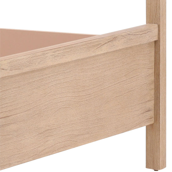 Emmalyn Upholstered Canopy Bed in Light Warm Wash