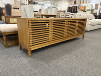 Tanner 78” Four-Door Ash Media Console – Flaxen