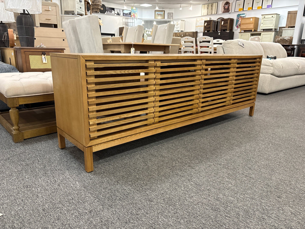 Tanner 78” Four-Door Ash Media Console – Flaxen