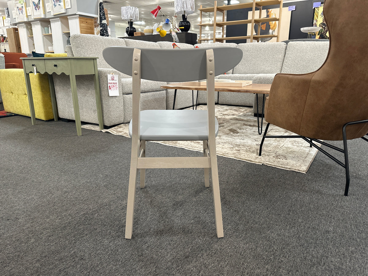 Keaton Dining Side Chair – White & Grey
