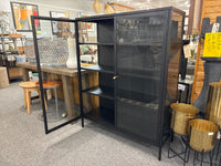 Carmel 55" Glass Display Cabinet – Black