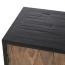 Anton 78" Reclaimed Wood 4-Door Cabinet – Black & Natural
