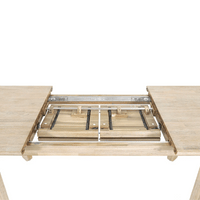 Haru 70"–102" Solid Acacia Extension Dining Table – Sand Wash