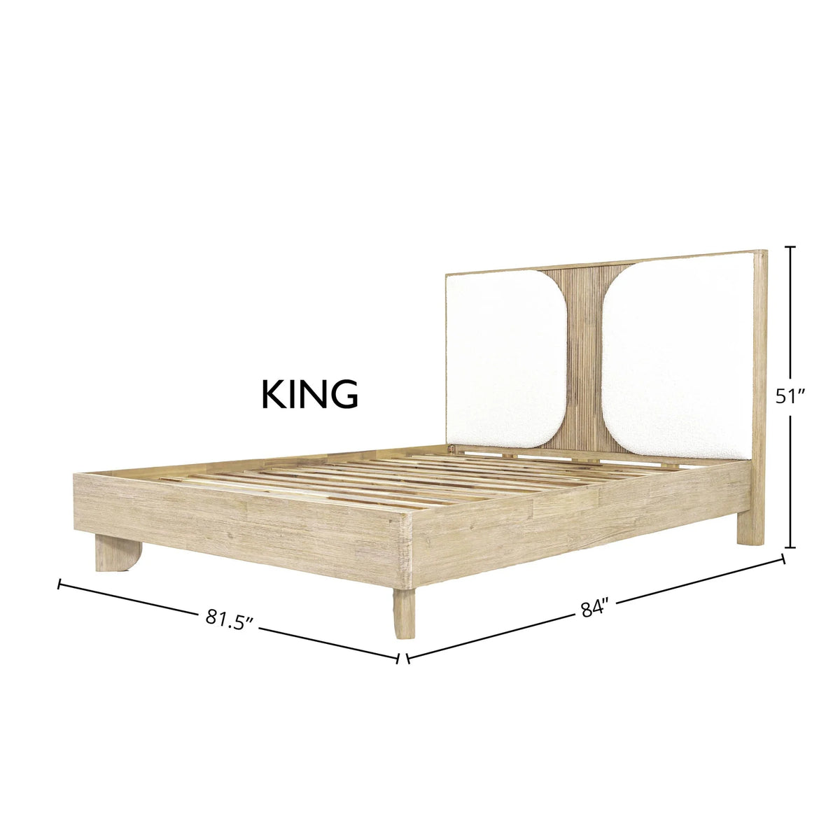 Haru Upholstered Bed in Sand Wash