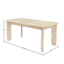 Haru 70"–102" Solid Acacia Extension Dining Table – Sand Wash