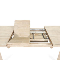 Haru 70"–102" Solid Acacia Extension Dining Table – Sand Wash