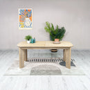 Haru 70"–102" Solid Acacia Extension Dining Table – Sand Wash