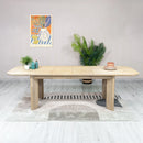 Haru 70"–102" Solid Acacia Extension Dining Table – Sand Wash