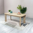 Haru 70"–102" Solid Acacia Extension Dining Table – Sand Wash