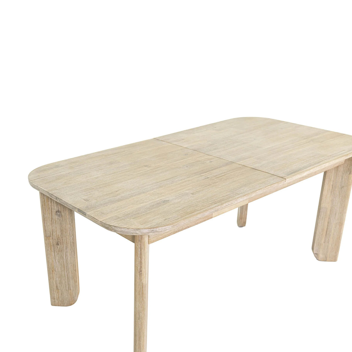 Haru 70"–102" Solid Acacia Extension Dining Table – Sand Wash