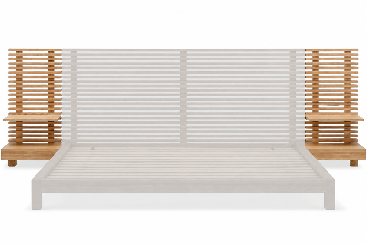 Tanner Queen/King Set of Headboard Wings – Flaxen