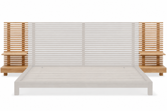 Tanner Queen/King Set of Headboard Wings – Flaxen