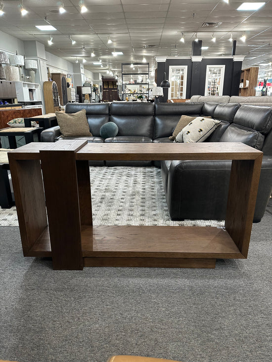 Moldova Modern Sofa Table Geometric Open Shelving