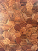Kenzo Honeycomb Mid-Century Sideboard – Brown with Brass Accents