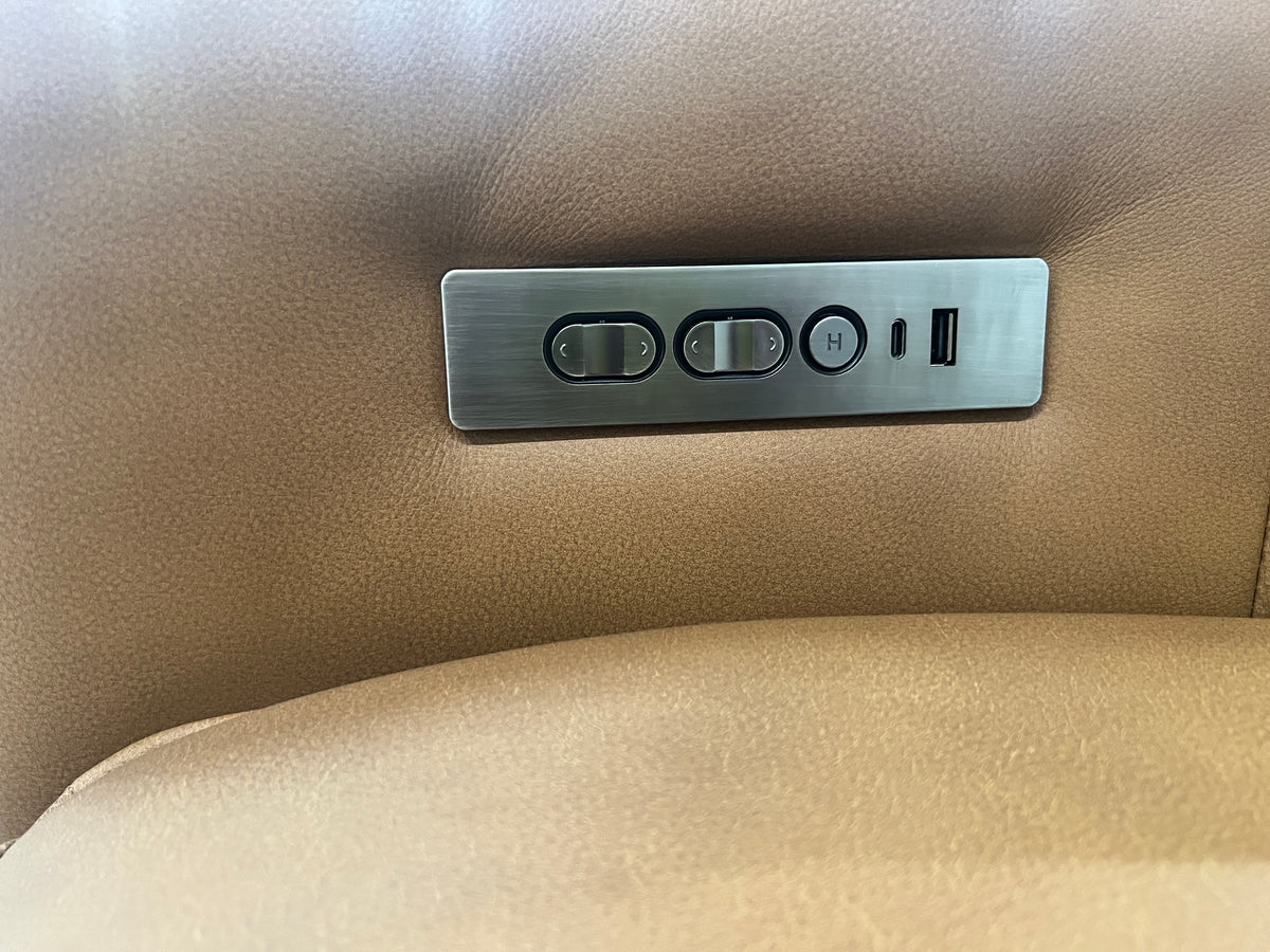 Power Reclining Leather Sectional with Power Headrests Adell Series