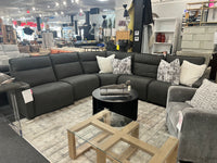 Power Reclining Leather Sectional with Power Headrests Adell Series