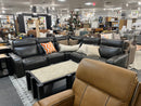 Moto Motion Zeppelin Leather Power Reclining Sectional with Immersive Sound