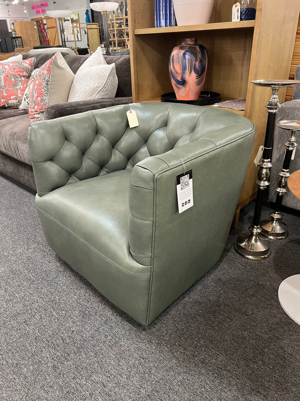 Mira Leather Swivel Chair
