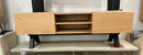 Oliveto TV Lowboard Media Console – Wild Oak & Black