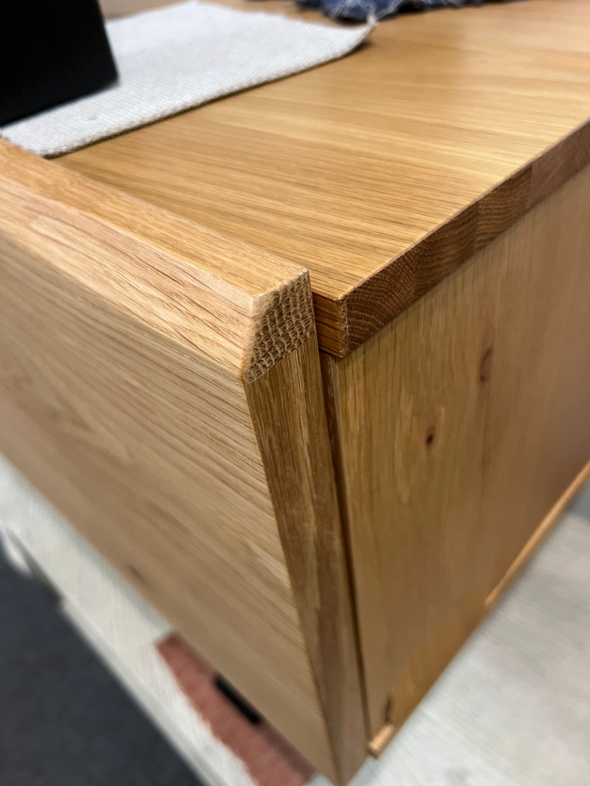 Oliveto TV Lowboard Media Console – Wild Oak & Black