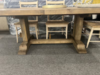 Dita 63"–95" Extendable Reclaimed Pine Dining Table – Warm Natural