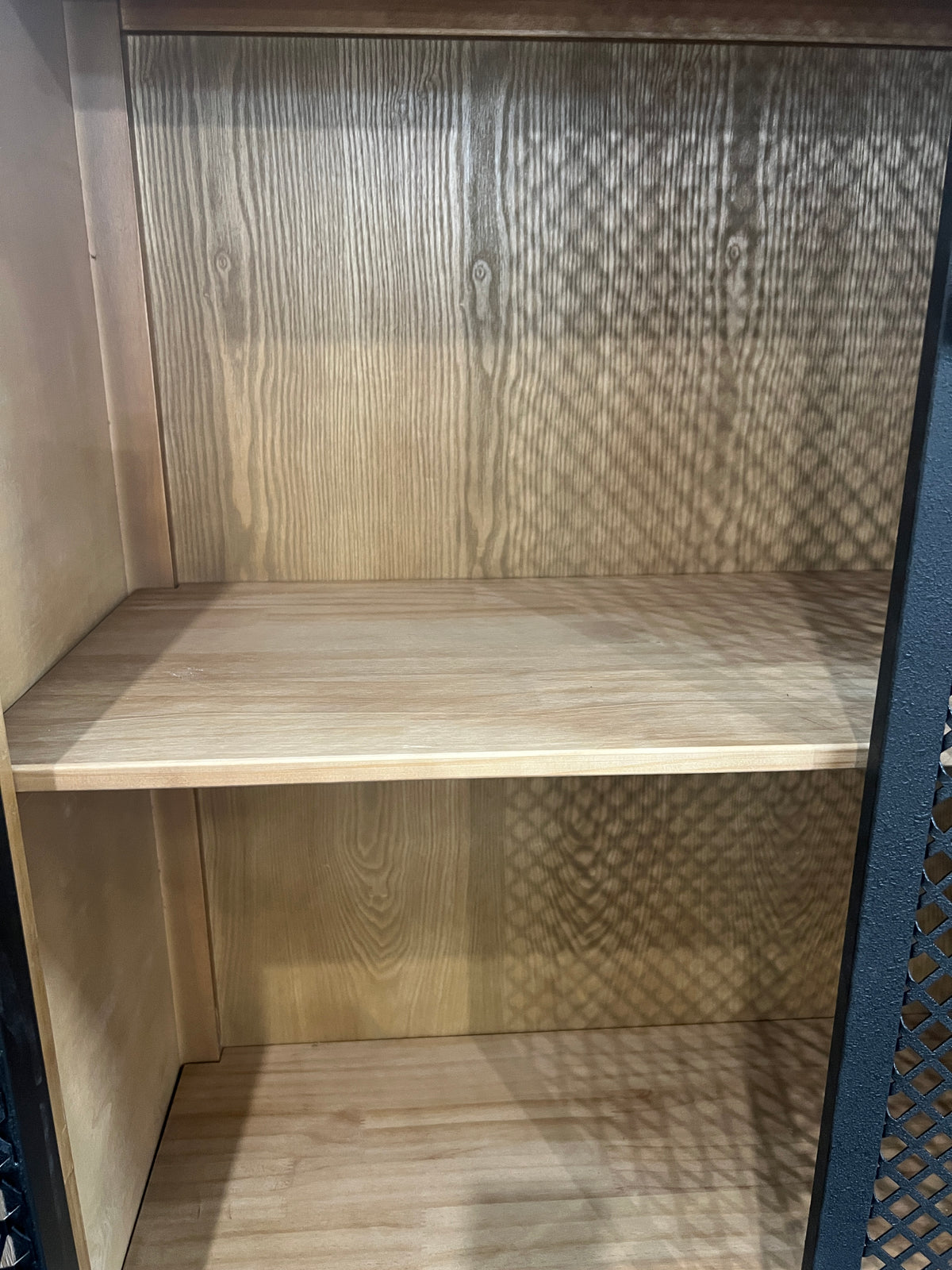Arch Reclaimed Pine & Iron Cabinet – Medium Grey