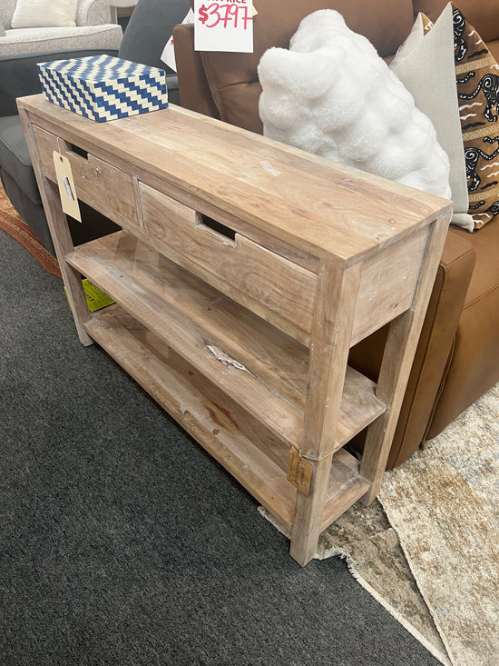 Reynolds 40" Solid Acacia Sofa Table – White Wash
