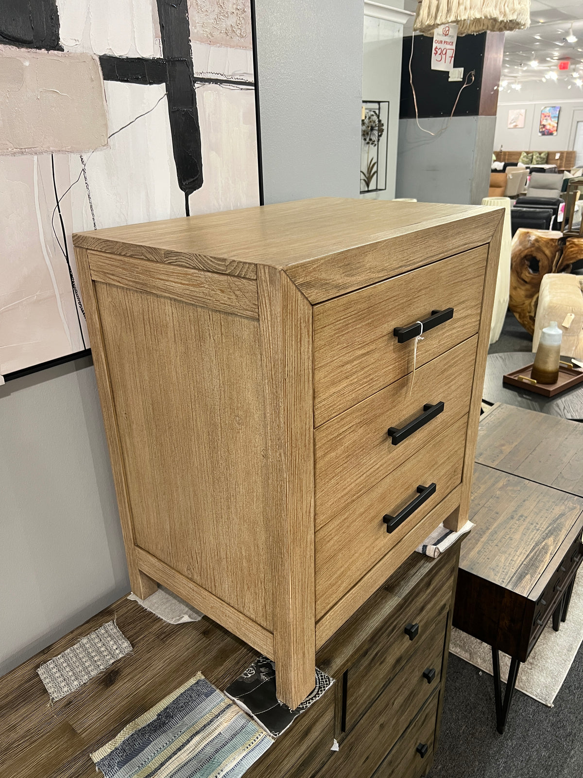 Emmalyn 3-Drawer Nightstand – Light Warm Wash