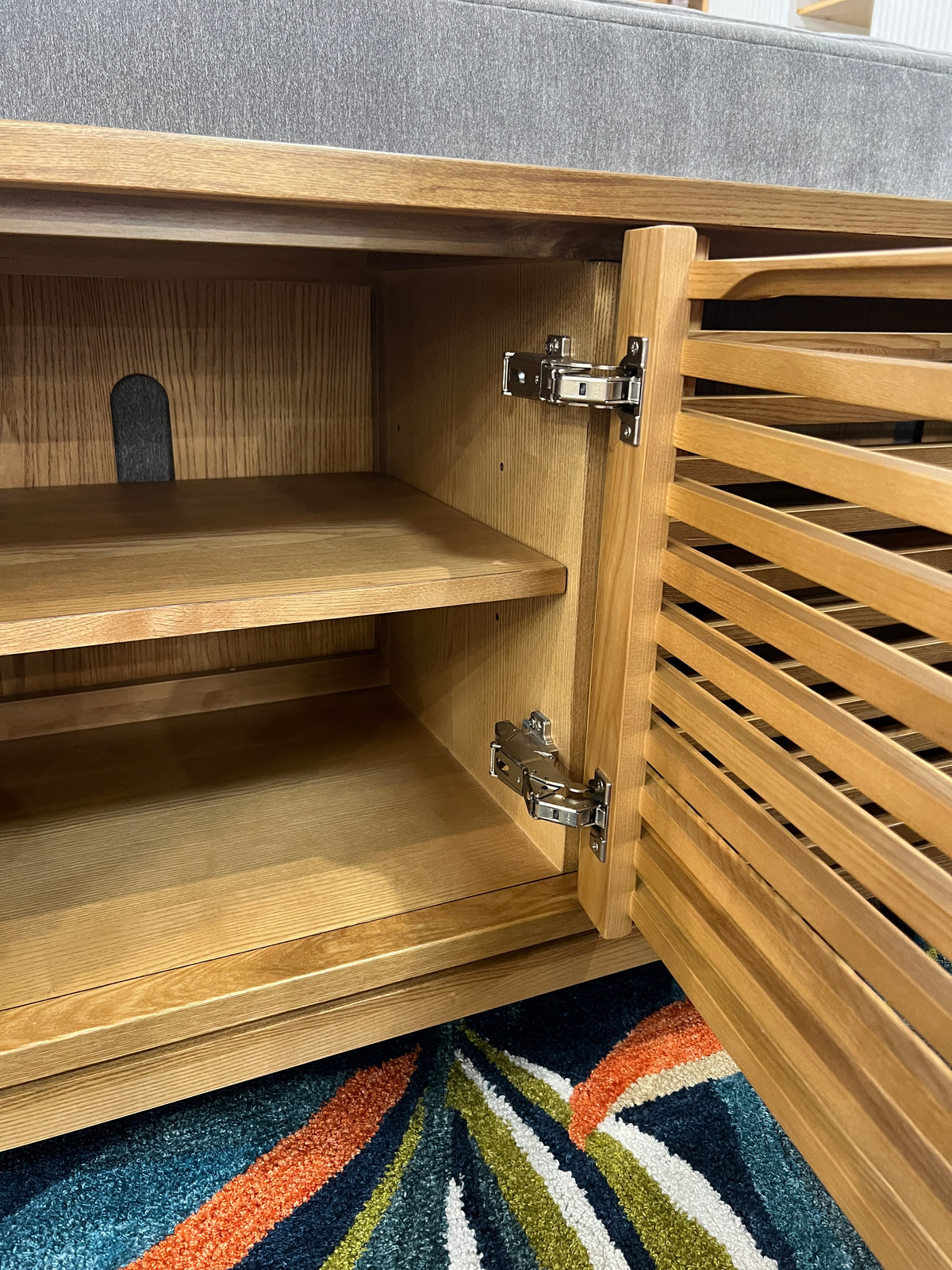 Tanner 78” Four-Door Ash Media Console – Flaxen