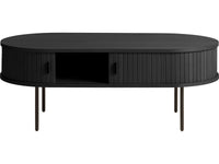 Nola Black Oak Coffee Table with Sliding Doors