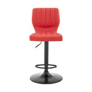 Bardot Red Faux Leather Adjustable Swivel Bar Stool