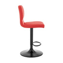 Bardot Red Faux Leather Adjustable Swivel Bar Stool