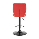 Bardot Red Faux Leather Adjustable Swivel Bar Stool