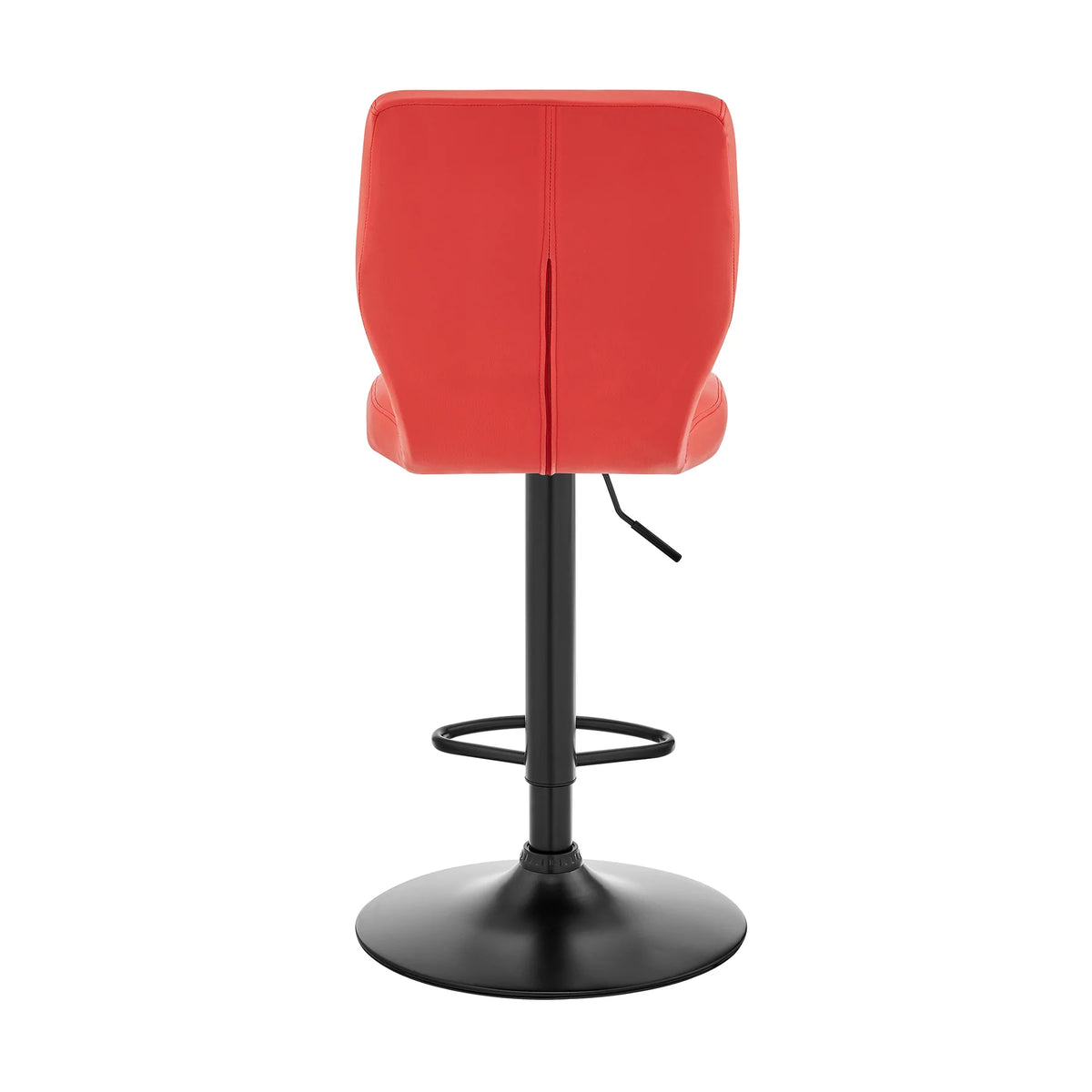 Bardot Red Faux Leather Adjustable Swivel Bar Stool