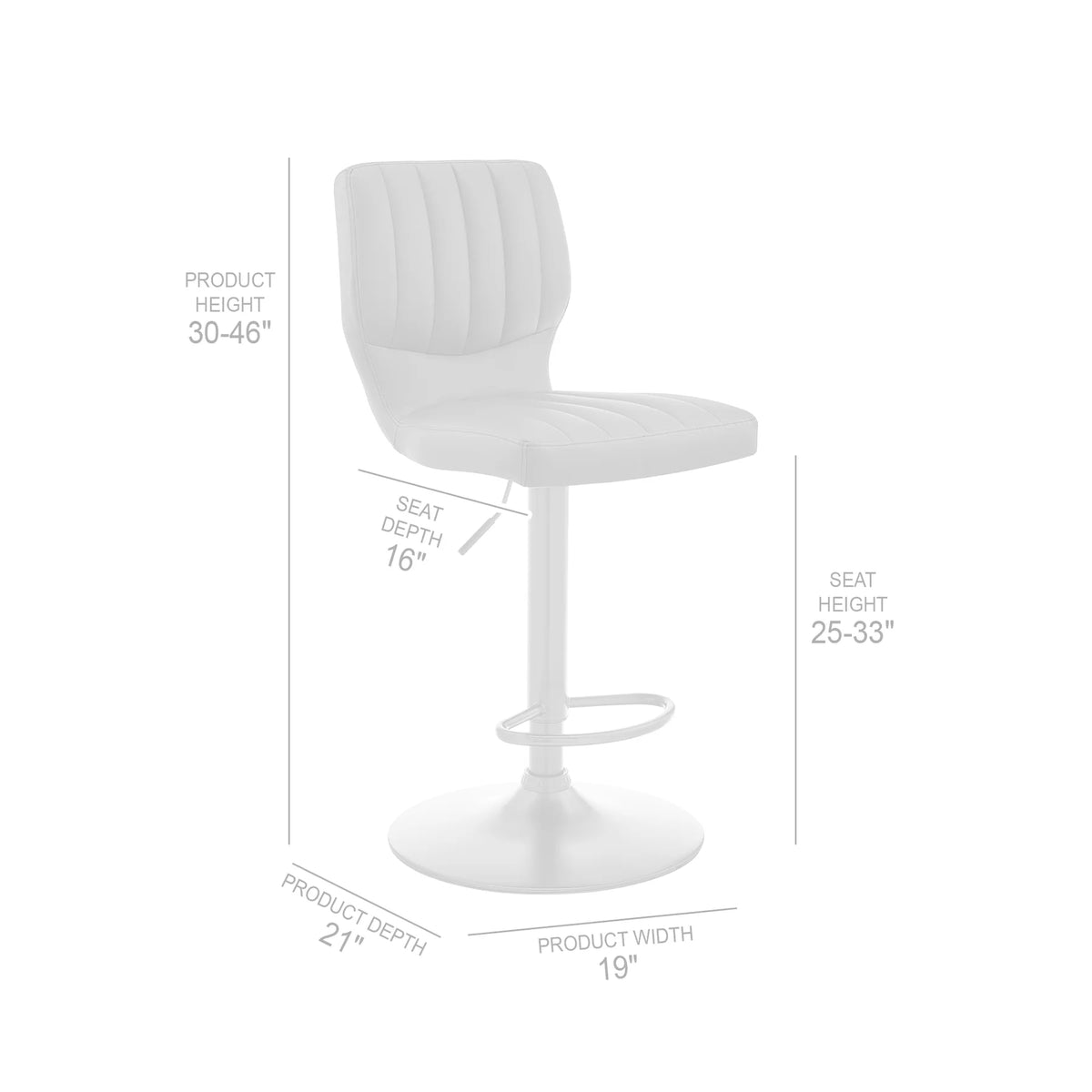Bardot Red Faux Leather Adjustable Swivel Bar Stool