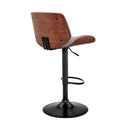 Brock Gray Faux Leather Adjustable Swivel Bar Stool