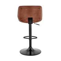 Brock Gray Faux Leather Adjustable Swivel Bar Stool