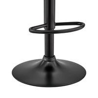 Brock Gray Faux Leather Adjustable Swivel Bar Stool