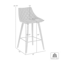 Dani Brown Faux Leather 26" Counter Stool