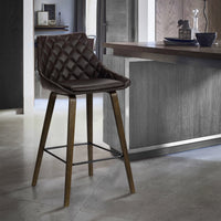 Dani Brown Faux Leather 26" Counter Stool