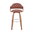 Daxton Brown Faux Leather 30" Swivel Bar Stool