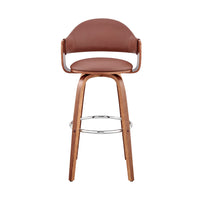 Daxton Brown Faux Leather 30" Swivel Bar Stool