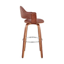 Daxton Brown Faux Leather 30" Swivel Bar Stool