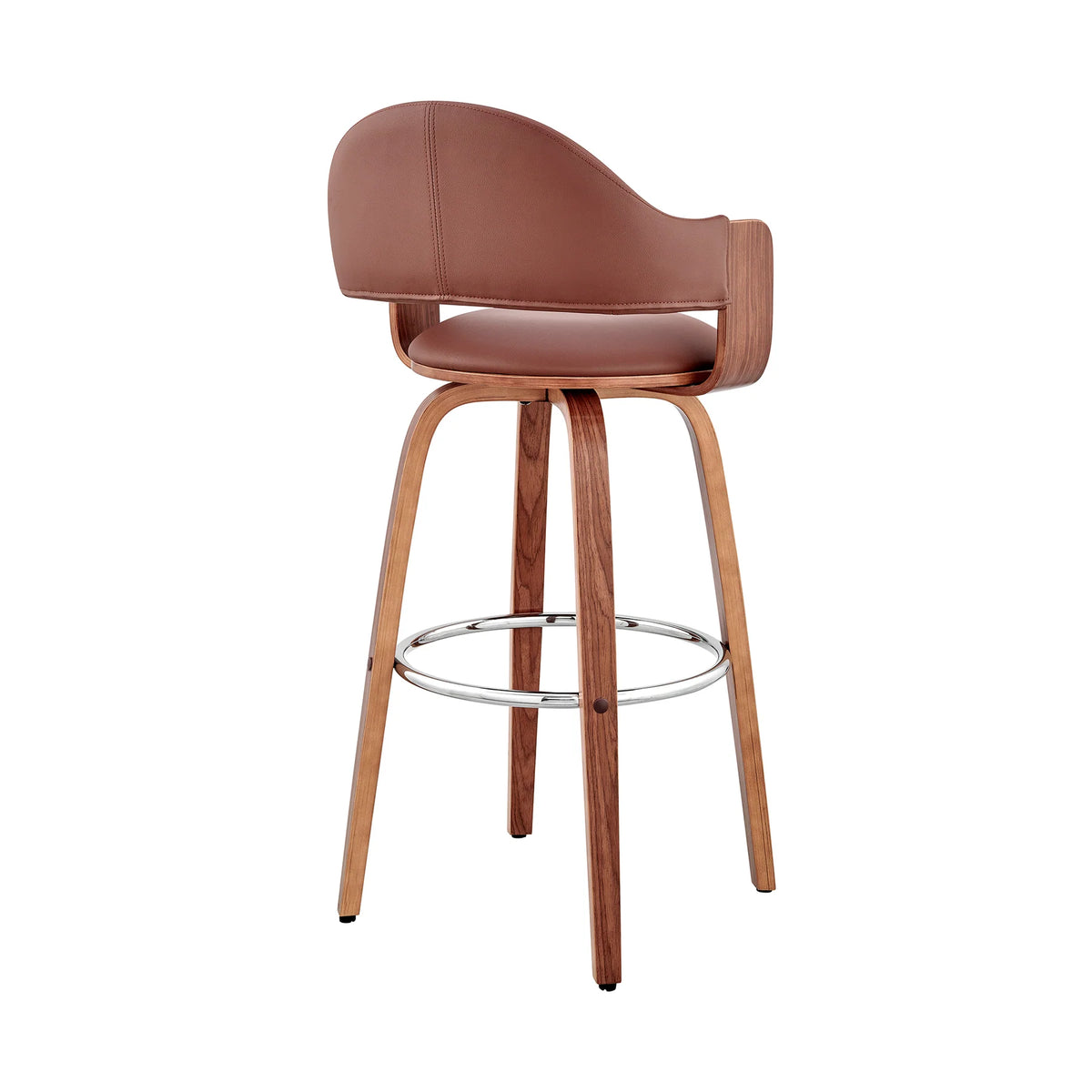 Daxton Brown Faux Leather 30" Swivel Bar Stool