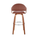 Daxton Brown Faux Leather 30" Swivel Bar Stool